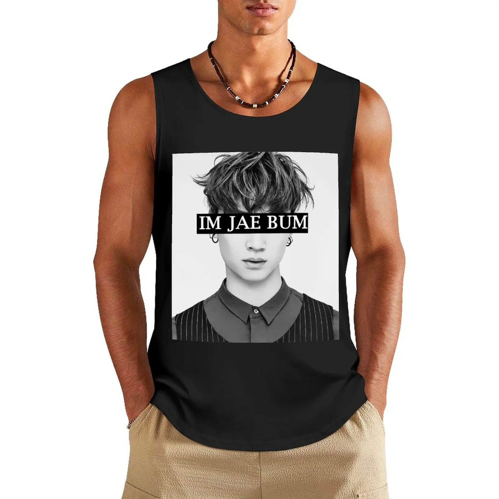 Майка IM jaeаналог (GOT7), мужская футболка без рукавов, Мужская футболка для спортзала, одежда для фитнеса, Мужская одежда для спортзала