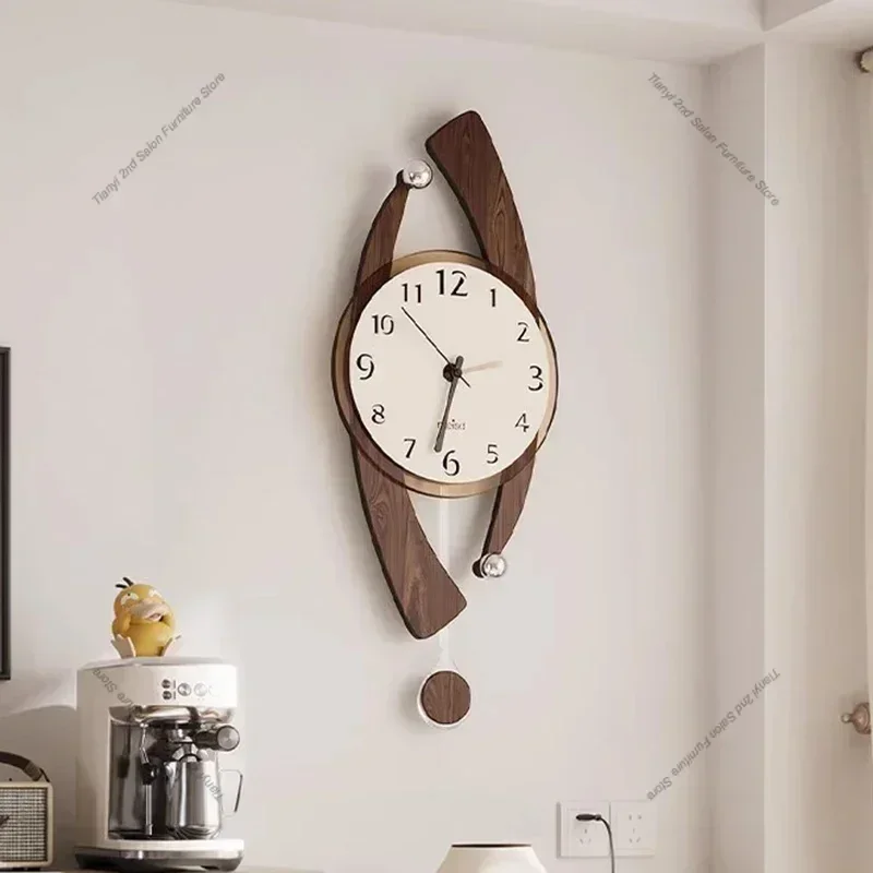 Wooden Decoration Wall Clocks Art Mural Elegant Bedroom Silent Wall Clocks Retro Minimalist Design Home Decor Reloj Pared LLWC