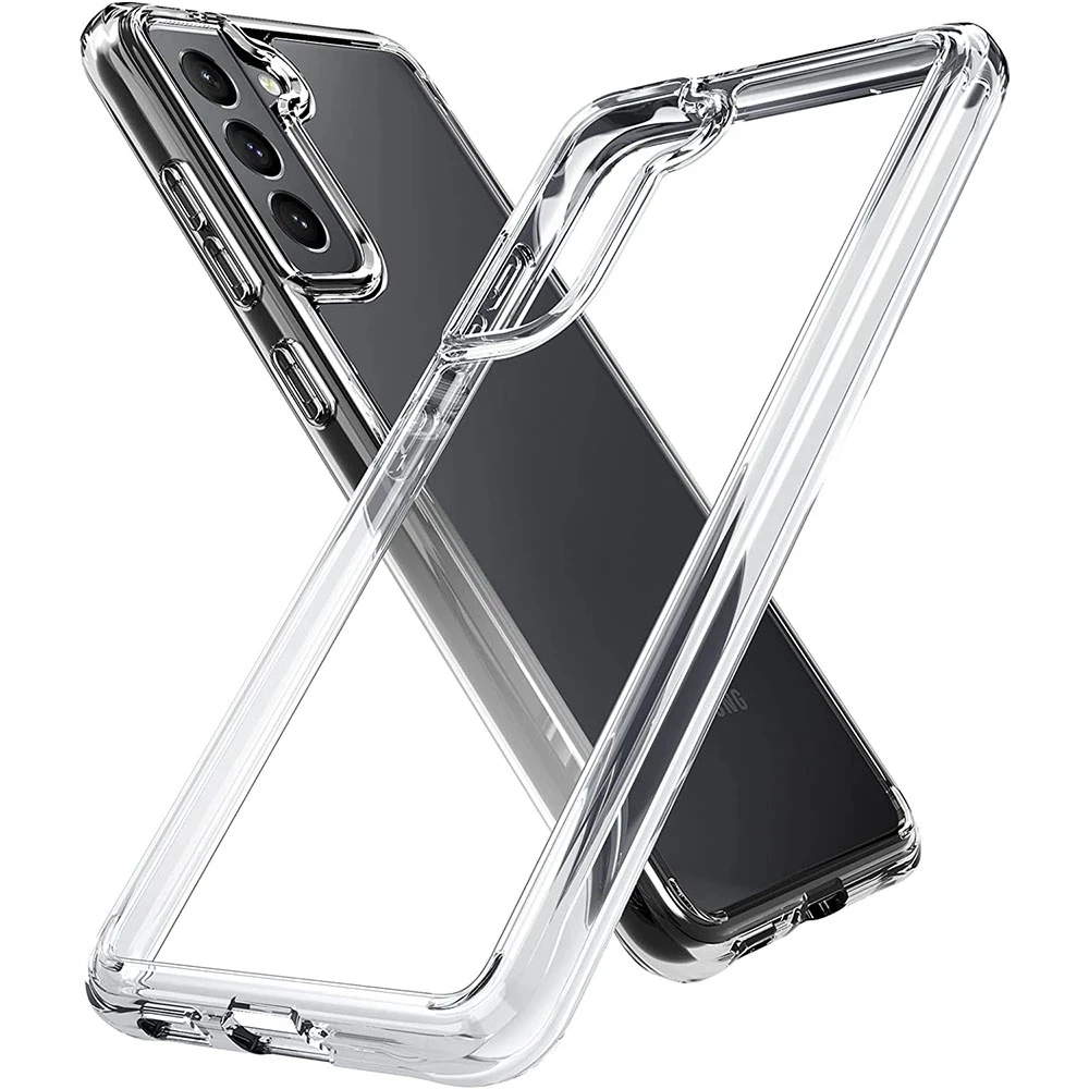 

Clear Acrylic Case For Samsung Galaxy S21 S20 FE S22 S23 S24Ultra S10PLUS Note 20 10 9 8 Luxury Shockproof Soft Frame Hard Cover