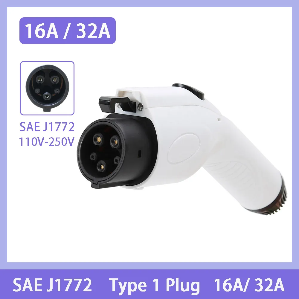 New 5M 10M J1772 32A Type 1 Female Plug To Male Socket EV Extension Cable Connector Extend Charging Station Charger Length