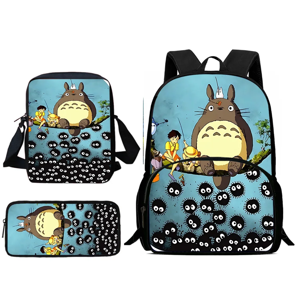 حقائب ظهر للأطفال كارتونية لطيفة على شكل حرف T-Totoros حقيبة كتف مقلمة للتلميذ حقيبة مدرسية ذات سعة كبيرة للبنين والبنات أفضل هدية