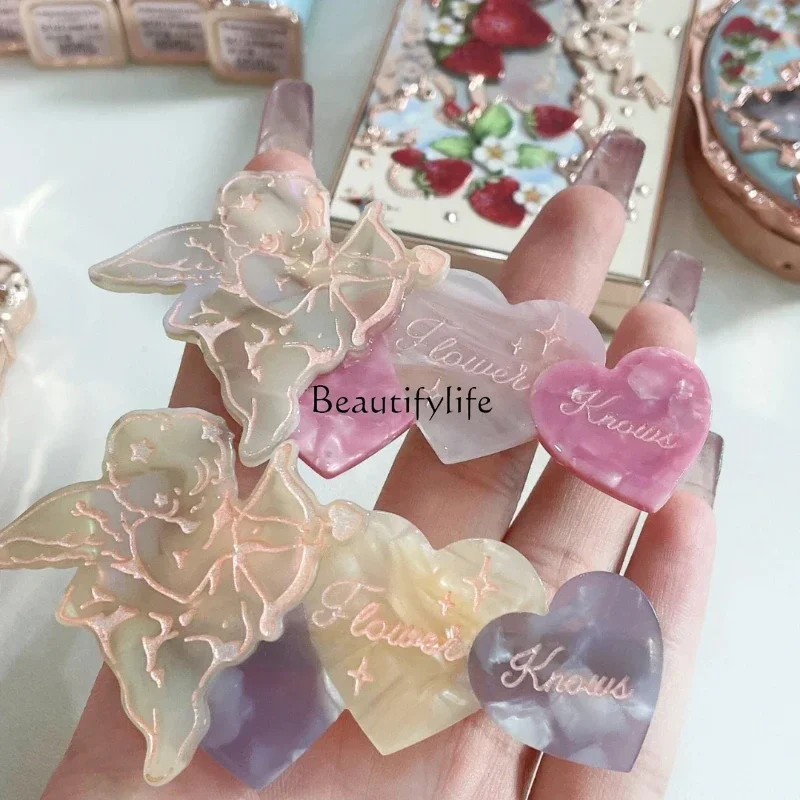 

*Strawberry hand mirror makeup brush hairpin storage box