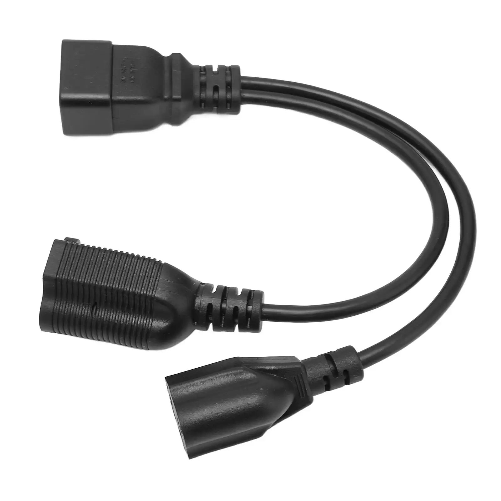 IEC320 C20 Male to 5-15R/5-20R Y Splitter Power Cable - Durable PVC Shell, Plug & Play, 1 In 2 Out