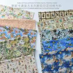 Sewing Cotton Fabric For Patchwork Quilting Needlework By The Yard Vintage Printed Fabric Sew Clothes Home Textile DIY Material