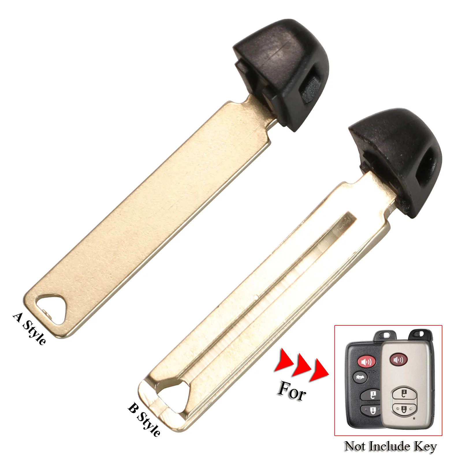 

jingyuqin Smart Car Key Blade For Toyota Camry Corolla Highlander Prius Replacement Uncut Car Key Blade Blank