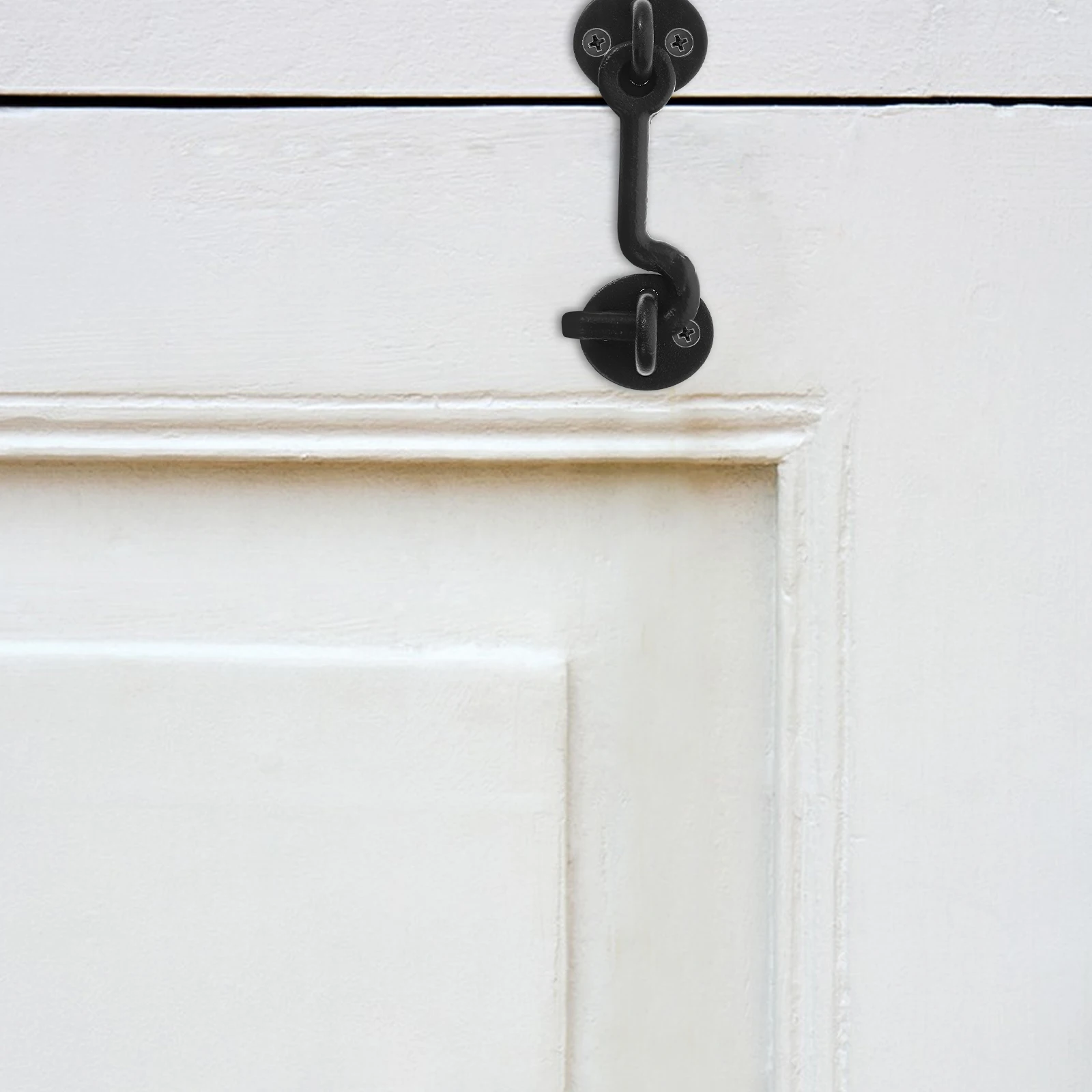 

1 set 1 Set Cast Iron Wind Hook Heavy Duty Rust Resistant Wall Mount For Door Window Gate Latch Hardware Fixtures Holders