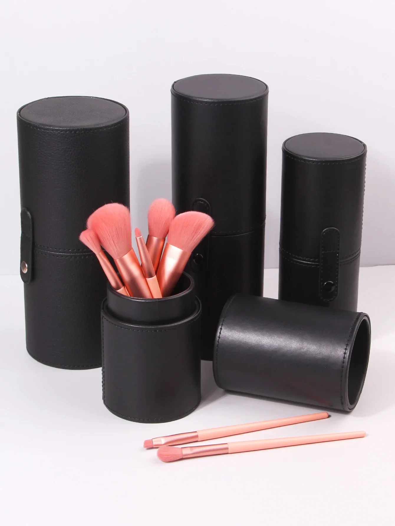 

Makeup Brush Holder Large Capacity Make up Brush Case Organizer Cosmetic Cup Cylinder Storage Bag