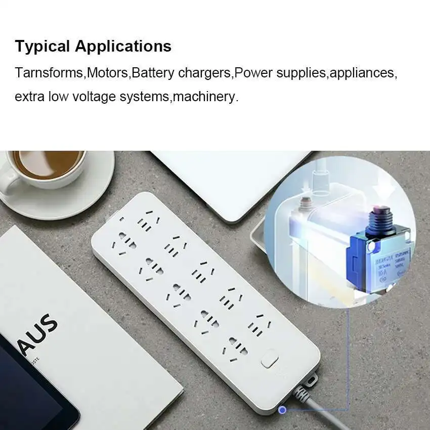 KUOYUH 88 Series 5A 6A 7A 8A 9A 10A 12A 15A 20A 25A 28A Mini disyuntor reinicio Manual interruptor Protector de sobrecarga