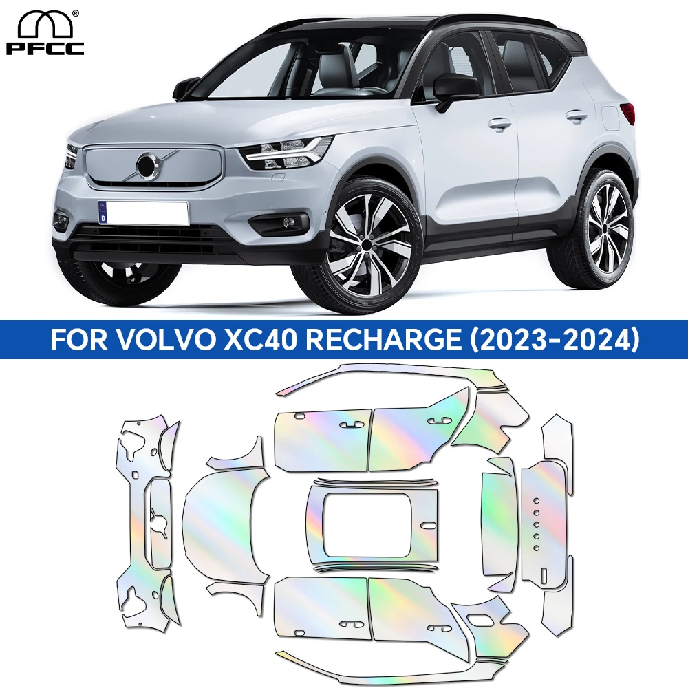 

Для Volvo XC40 Recharge 2023 2024, защитная пленка для автомобильной краски из ТПУ, наклейка на кузов автомобиля, предварительно вырезанная защитная пленка для краски, защита от царапин