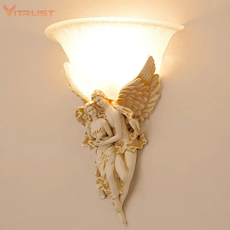 Creative Retro Wall Lamp Angel Bracket Light TV Background Wall Light