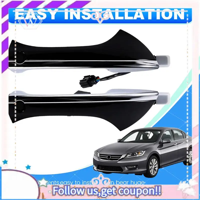 

Easy To Use 1Pair Front Door Handle With Inductive Button 72181-TA1-J01 72141-TA1-J01 For Honda Accord 2008-2012 Outer Handle Pu
