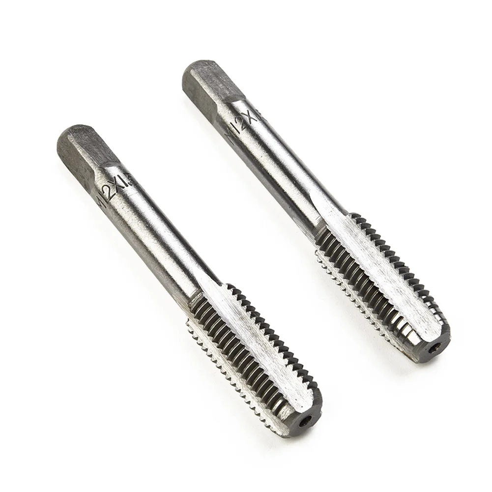 1 Pair 12/14/16/18/20mm HSS Right Hand Hand Taps Machine Straight Fluted Fine Thread Metric Connector Tap Power Tool Parts