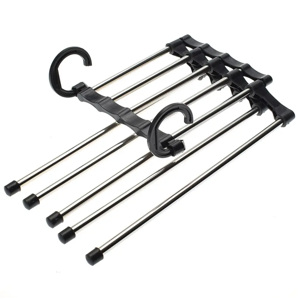 1Pcs Trousers Pants Hanger Multi-function Retractable Closet 5 in 1 Wholesale Closet Practical And Convenient Portable Home