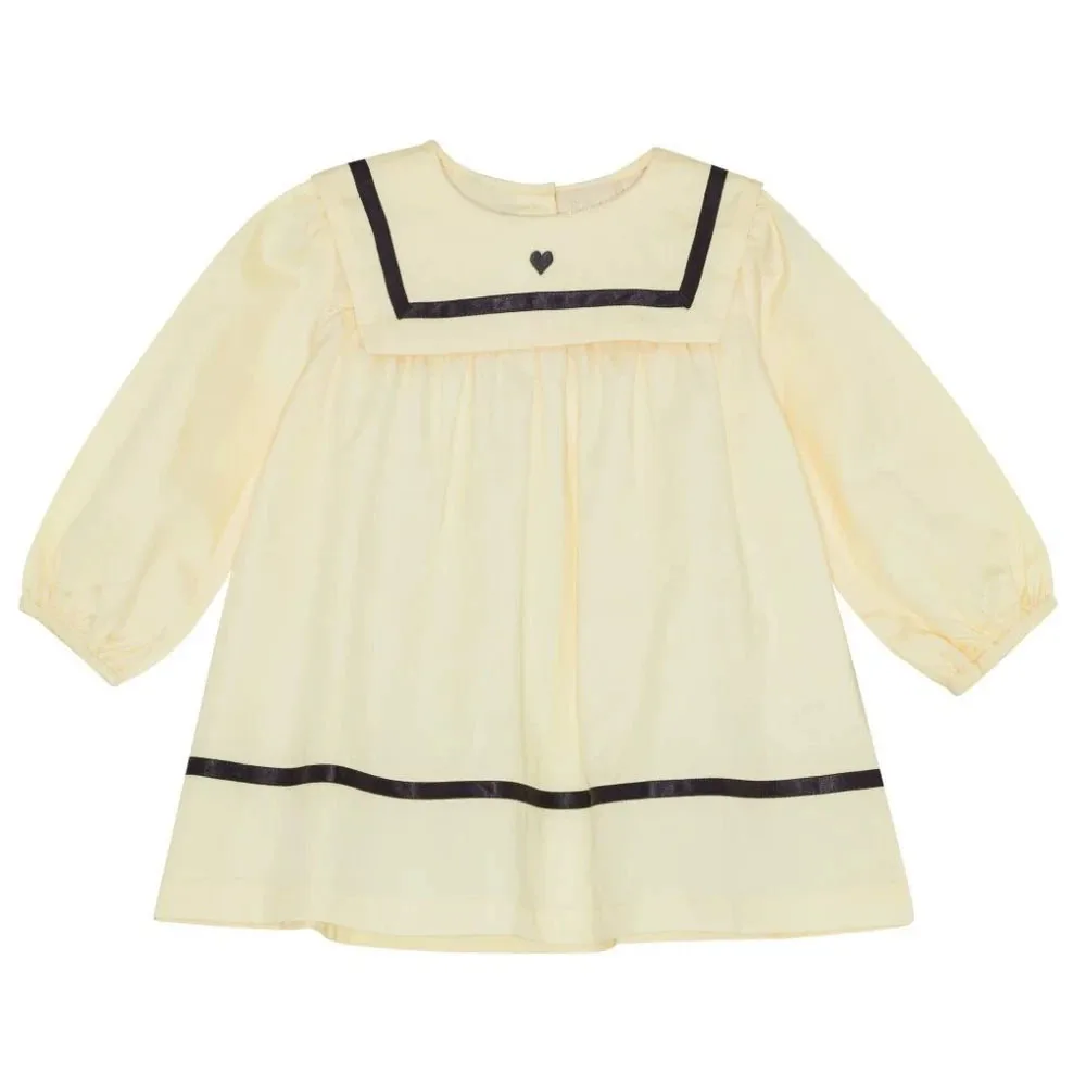 Spring and Summer Kids Girls Festival Dress Baby Girls Cute Printed Long Sleeve Shirts Children Clothes
