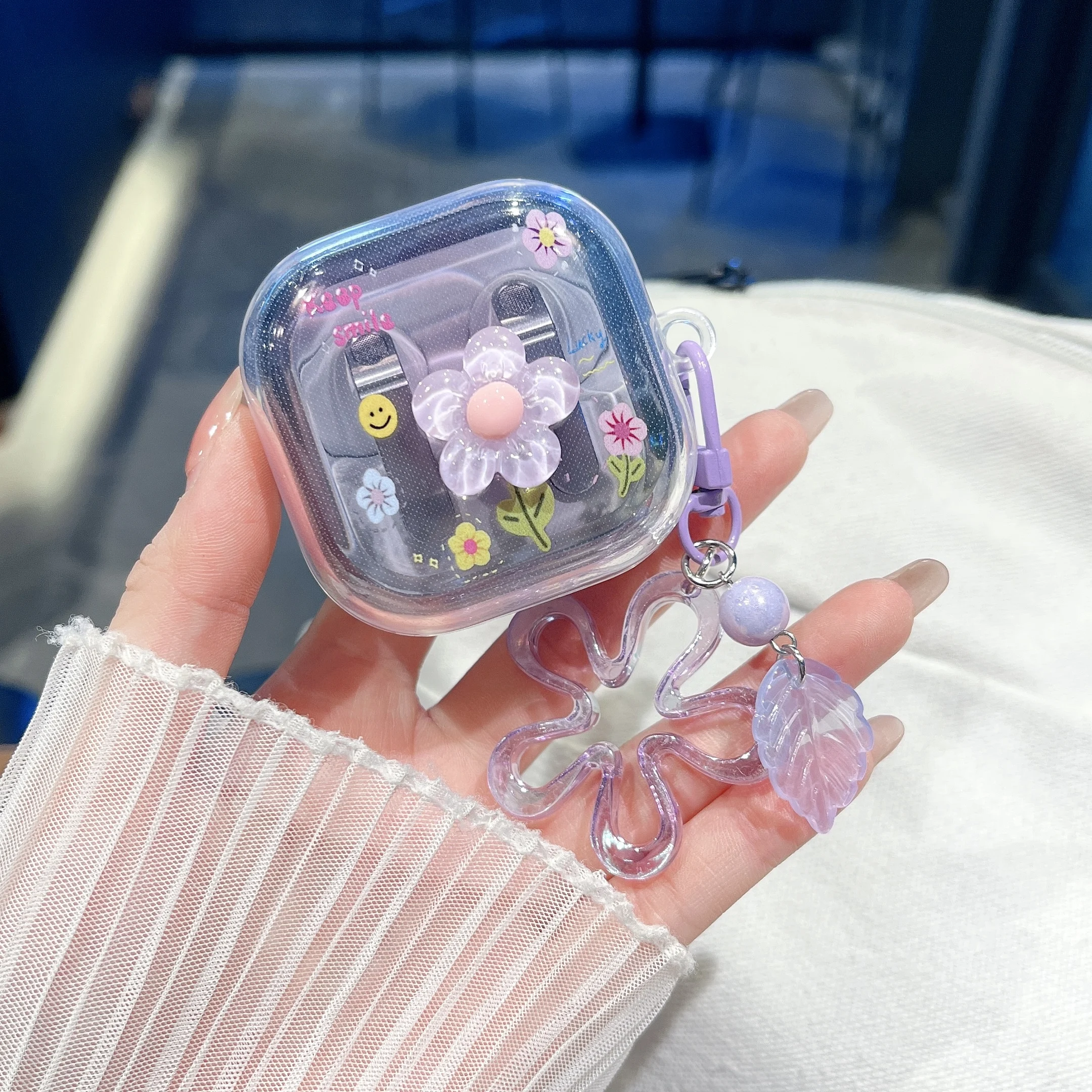 

Cute Cartoon Bowknot Earphone Case For Samsung Galaxy Buds 4 Pro Soft TPU Protective Fundas For Galaxy Buds4 Buzz 4 Pro Bracelet