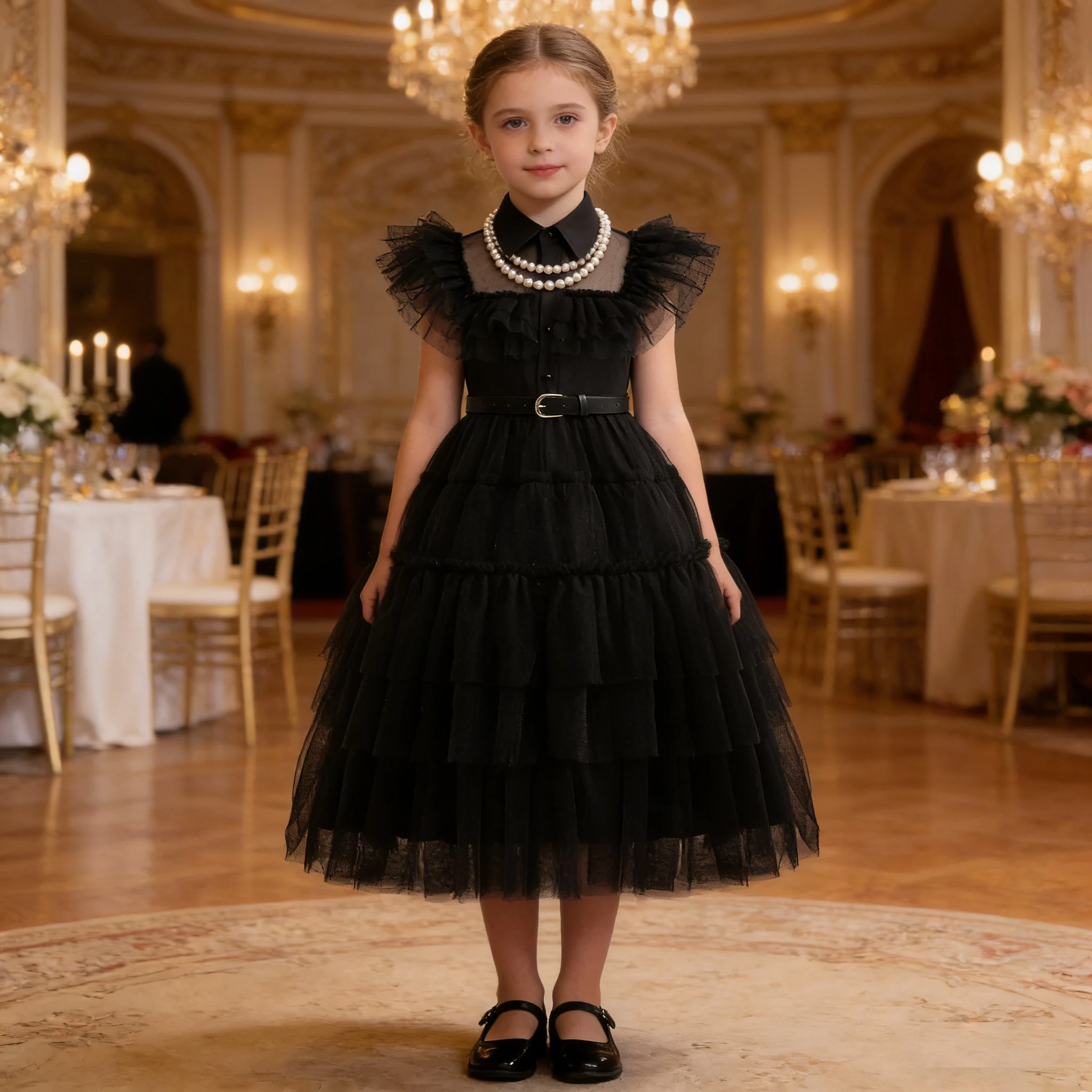3-12years old Girl Pageant Dress Kids Black Princess Dress Children 2026 Teenage Girls evening wedding Gown graduation Party