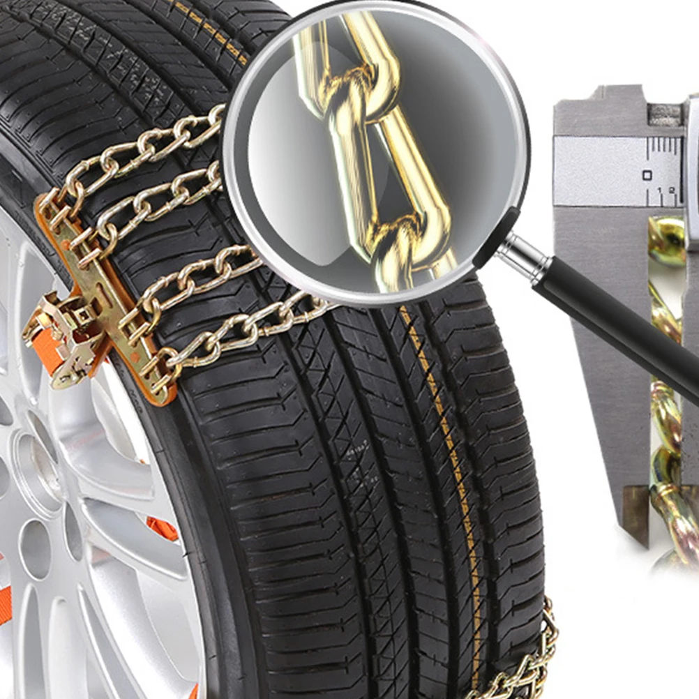 

Snow Chain Car Winter Strap SUV Wheel Chains Balance Design Ice Anti Slip Tire Safe Driving Low Temperature Wear Resistant