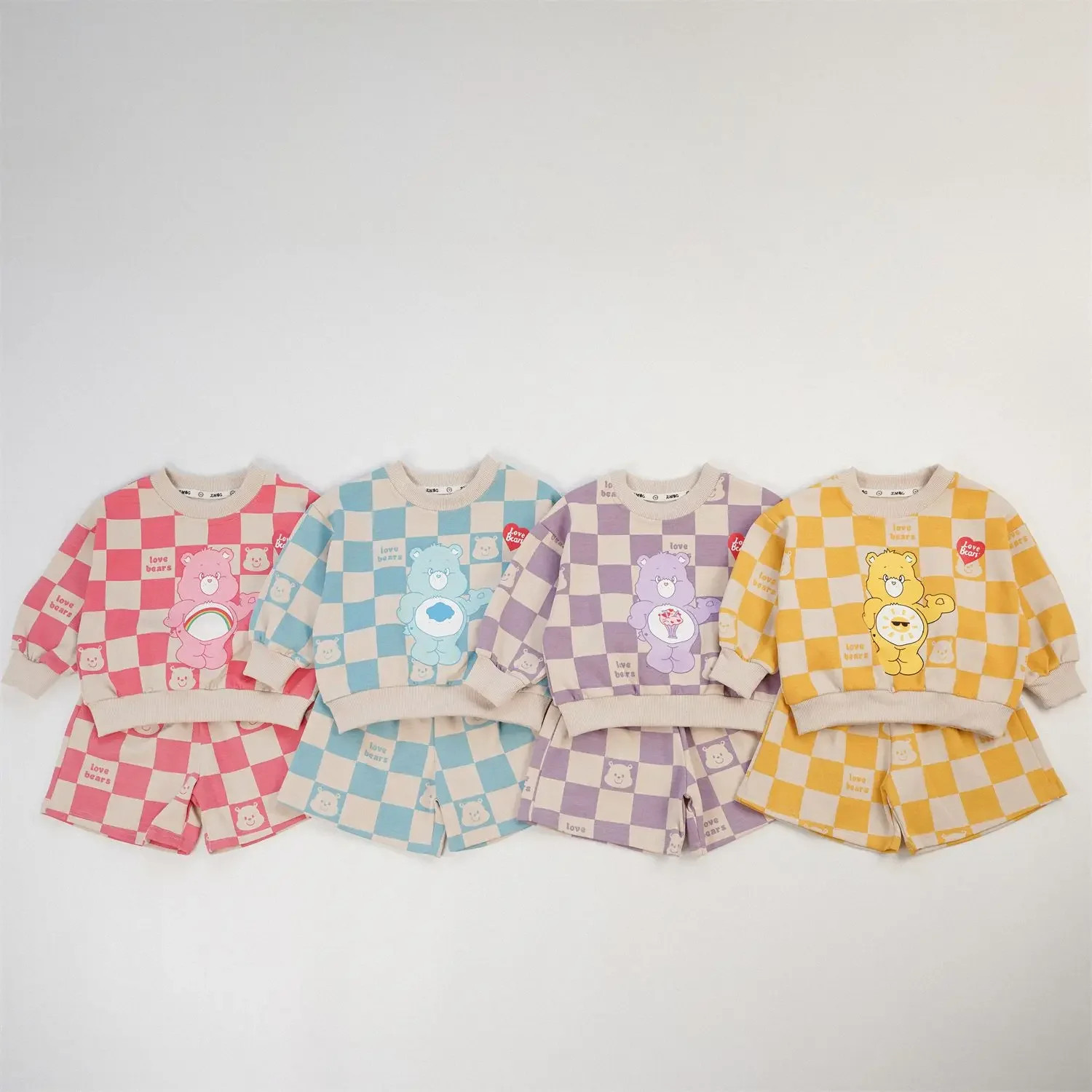 Cotton Cute Bear Baby's Sets Autumn Toddler New Born Baby Girl Clothes Baby Boy Clothes Set