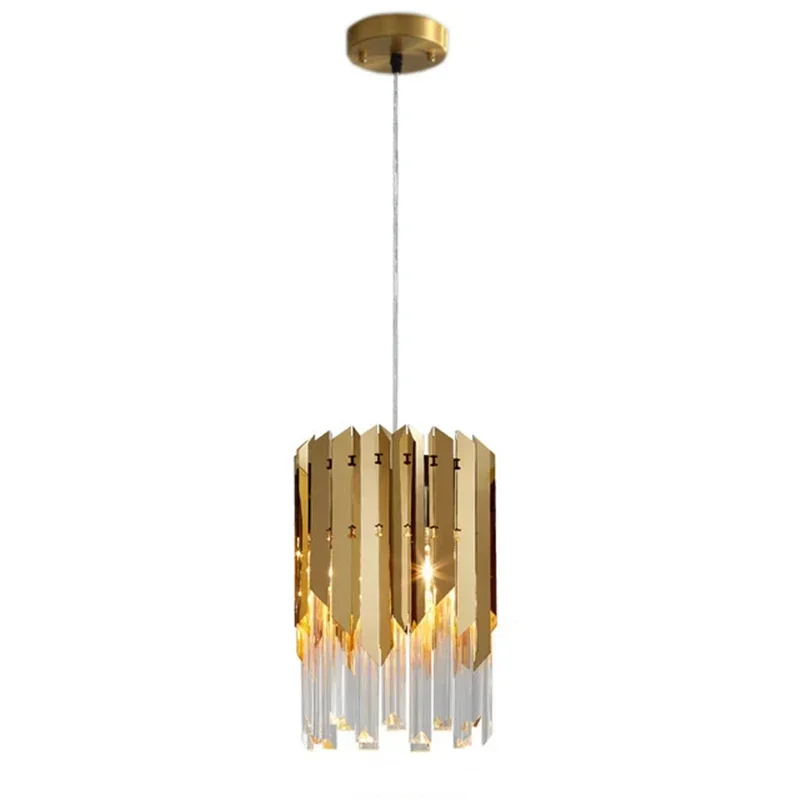 

2025 Modern Small Round Chandelier Luxury Crystal Pendant Lamp Indoor LED Hanging Light For Living Room Restaurant Bedroom