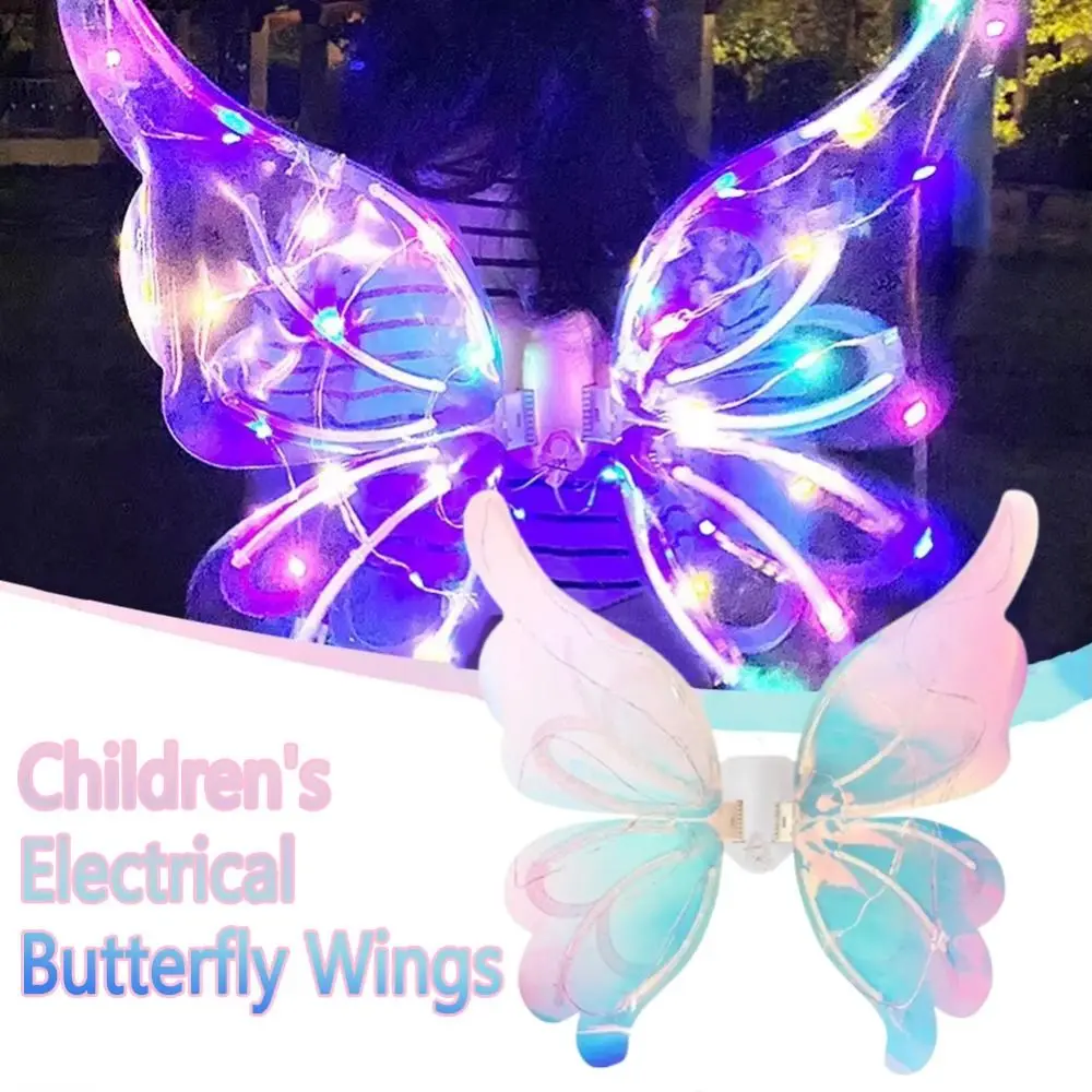 

Creative LED Electric Butterfly Wings with Light Music Fluttering Wings Electric Elf Wings Costume Adjustable Strap Flexibily