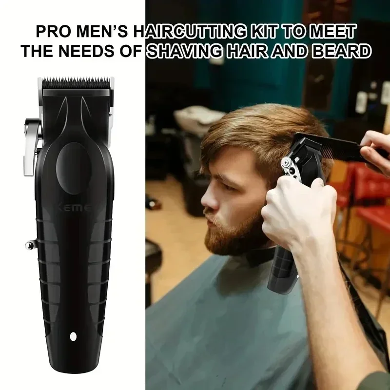 Kemei KM-2296 Professional Hair Beard Trimmer Grooming Kit Barber Haircut Shaving Electric Razor Shaver For Men Usb