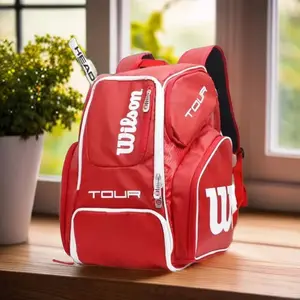 Wilson-Tennis Racket Bobs for Men and Women, Portable Sports Backpack, Racket, Daily, 2 Rackets 10 Main Sales Beach Tennis Bag - №6