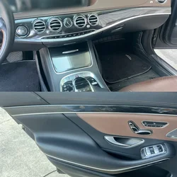 Car-Styling Carbon Fiber Car Interior Center Console Color Change Molding Sticker Decals For Mercedes Benz S-Class W222 2014-20