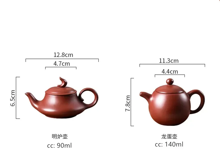 Yixing Purple Clay Teapot Handmade Zhu Mud Dragon Egg Kettle Chinese Beauty Tea Infuser Raw Ore Zisha Tea Pot Home Drinkware