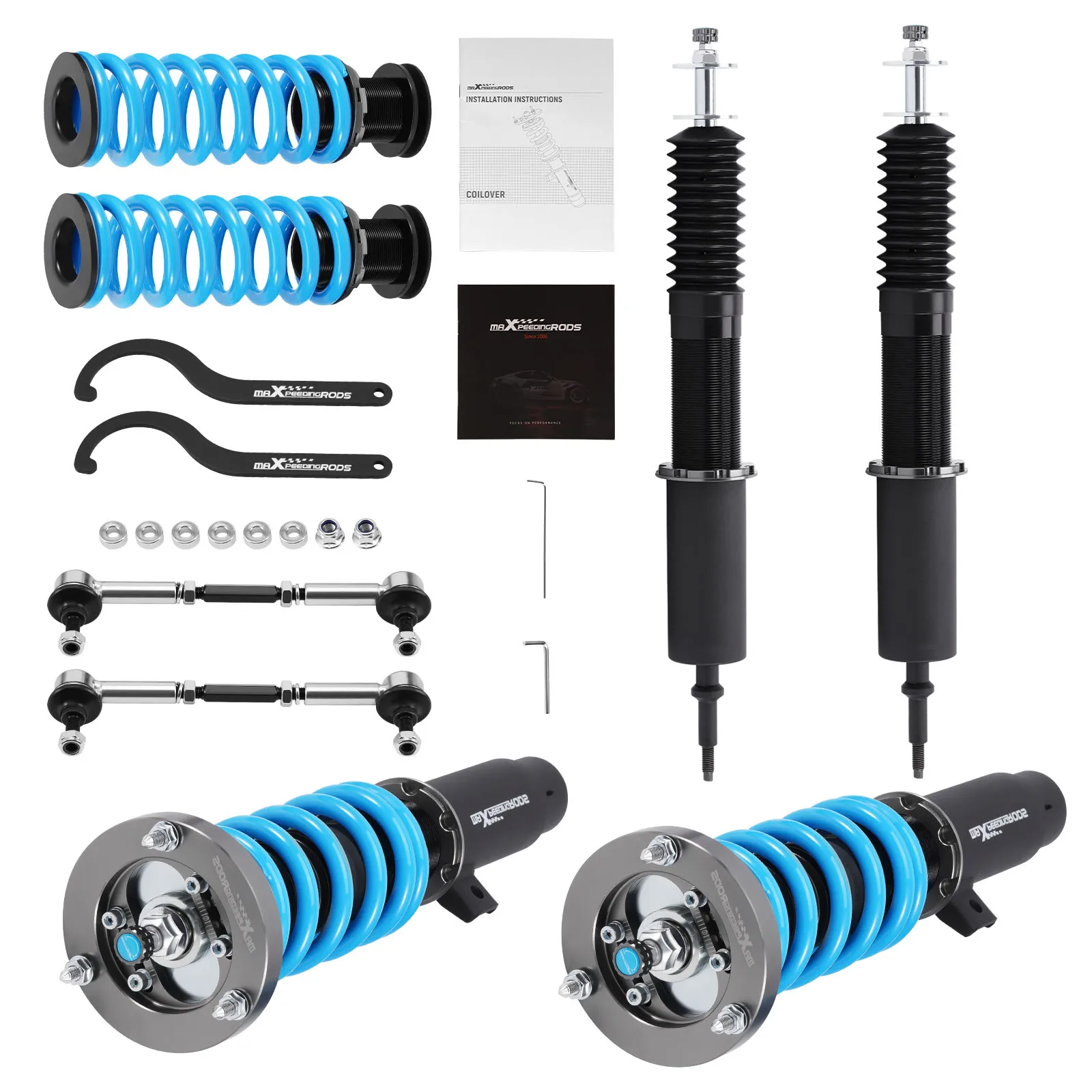 4pcs Adjustable Suspension for BMW 3er E90 E91 E92 E93 2004-2013 Gewindefahrwerk