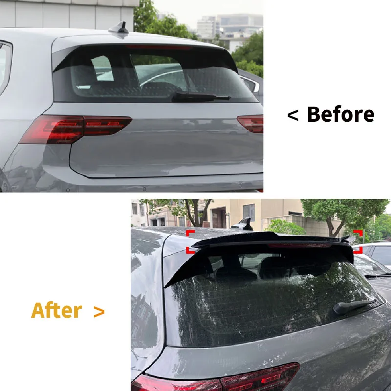 For VW Golf MK8 Golf 8 GTI GTD R 2020-2023 Car Spoiler Wing Accessories Roof Rear Trunk Diffuser Parts Guard Protector Cover