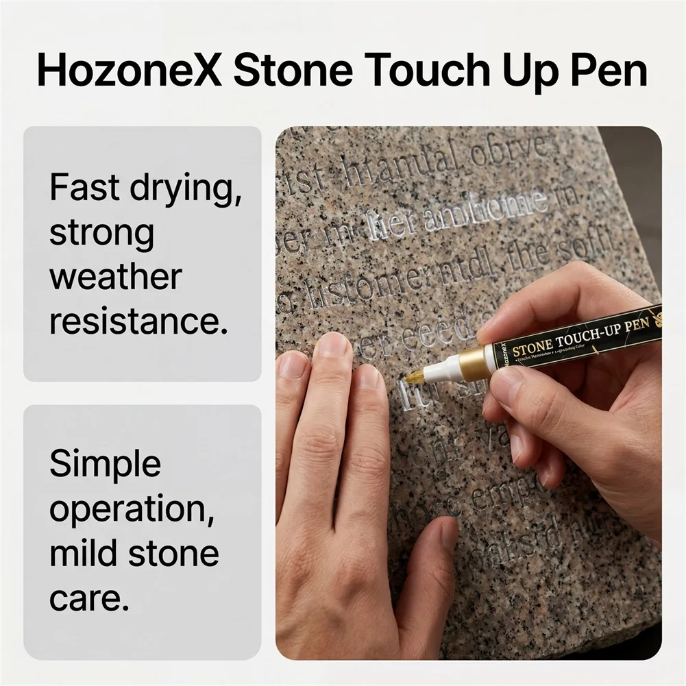 Tombstone Marker Pen Restore Faded Grave Inscriptions Permanent Paint Marker Waterproof Ink Stone Restoration Refurbishment