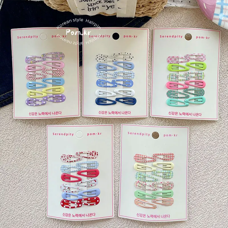 Small Teardrop Hair Clips for Kids Side Fringe Bangs Forehead Versatile Sweet Soft Gentle Secure Daily Use Premium Accessories