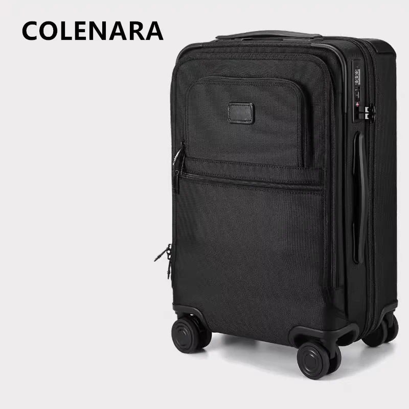 COLENARA 20Inch Men's Suitcase Women's Travel Boarding Box Oxford Cloth Trolley Case Expandable Password Box Rolling Luggage