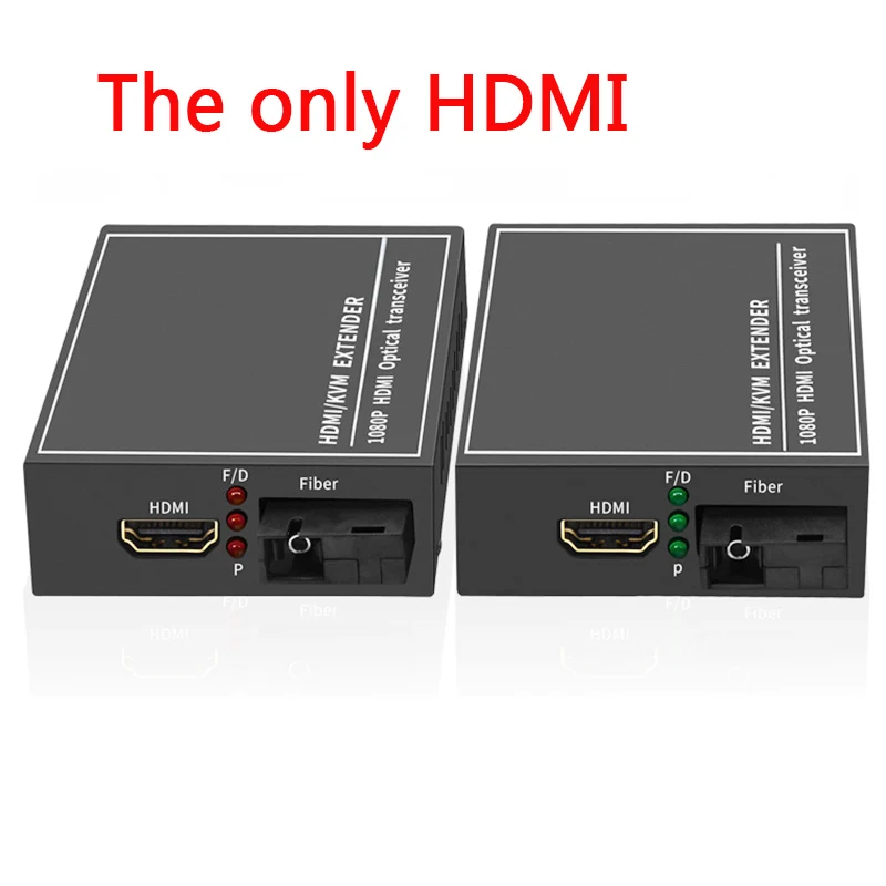 Converter HDMI-compatible to Fiber Optic Video Extender KVM(HDMI-compatible+USB)To Fiber Mouse and keyboard compressed 1080P