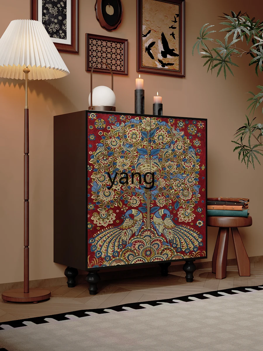 

LMM new simple solid wood shoe cabinet living room home storage locker living room entrance cabinet