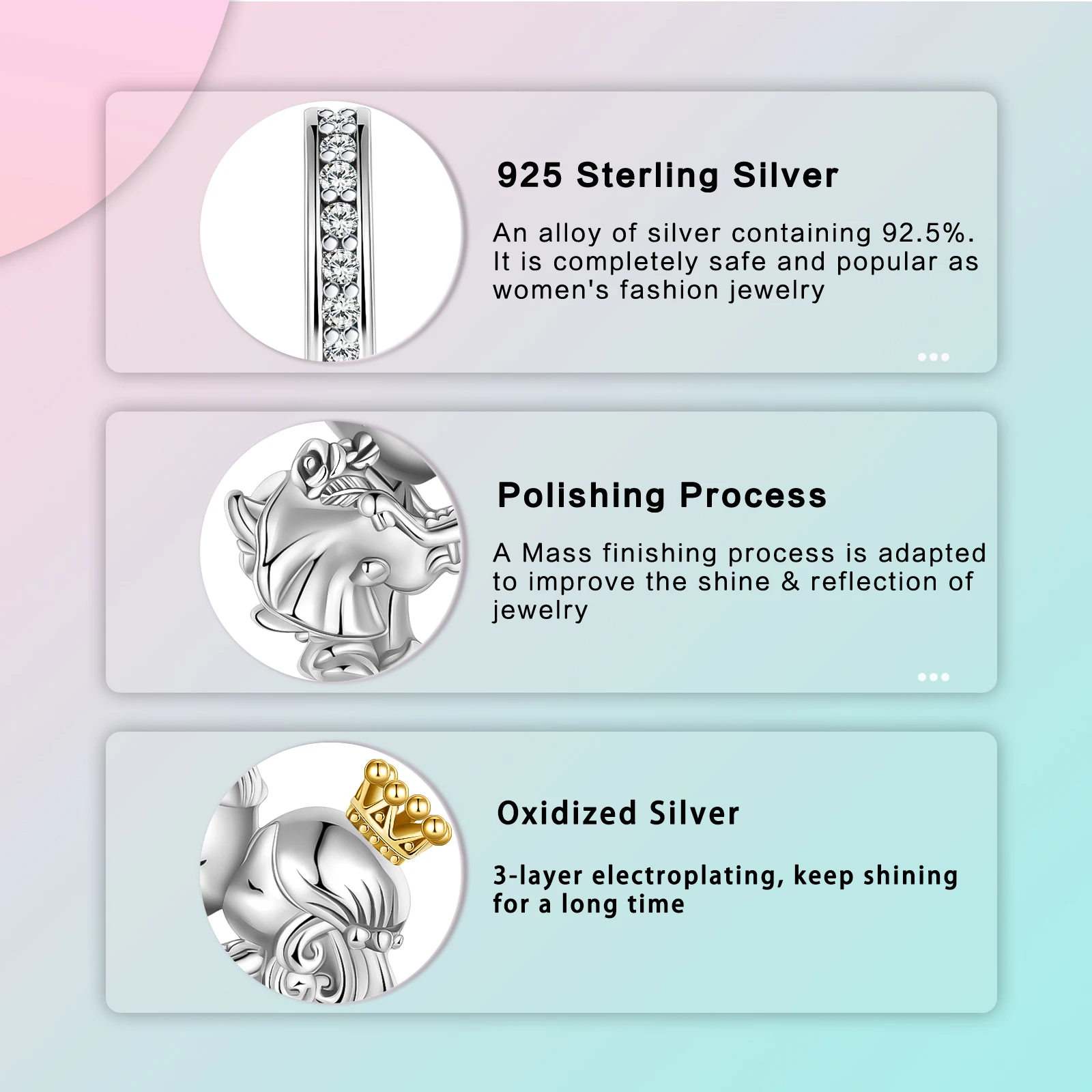 925 فضة الأميرة قلادة Charm ، صالح الأصلي باندورا سوار ، حبة قلادة ، DIY بها بنفسك ، الإناث المجوهرات ، الأمير ، التقبيل