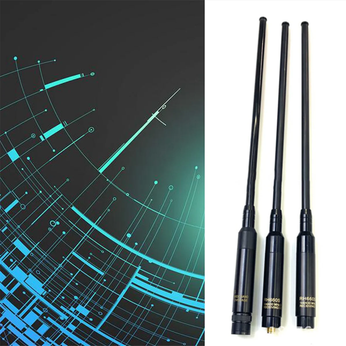 

ABJU Антенна для рации 144/430 МГц Антенна Телескопическая антенна с высоким коэффициентом усиления SMA-папа Антенны для //