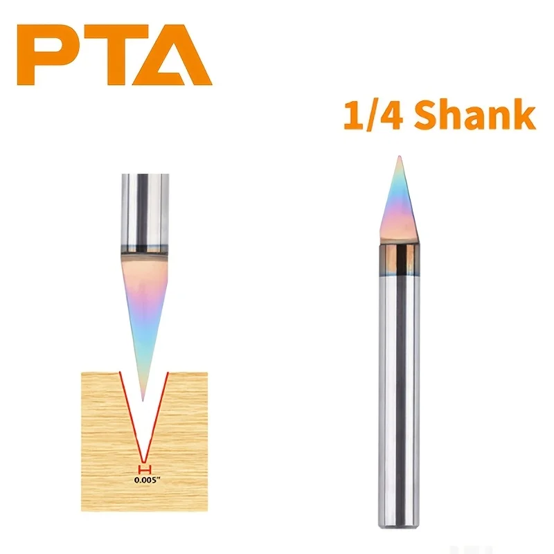 

1Pcs V Shape Engraving Bit 6.35mm Shank Alternative Carbide Wood Carving Tool For Detailed Carving And Milling On Various Wood
