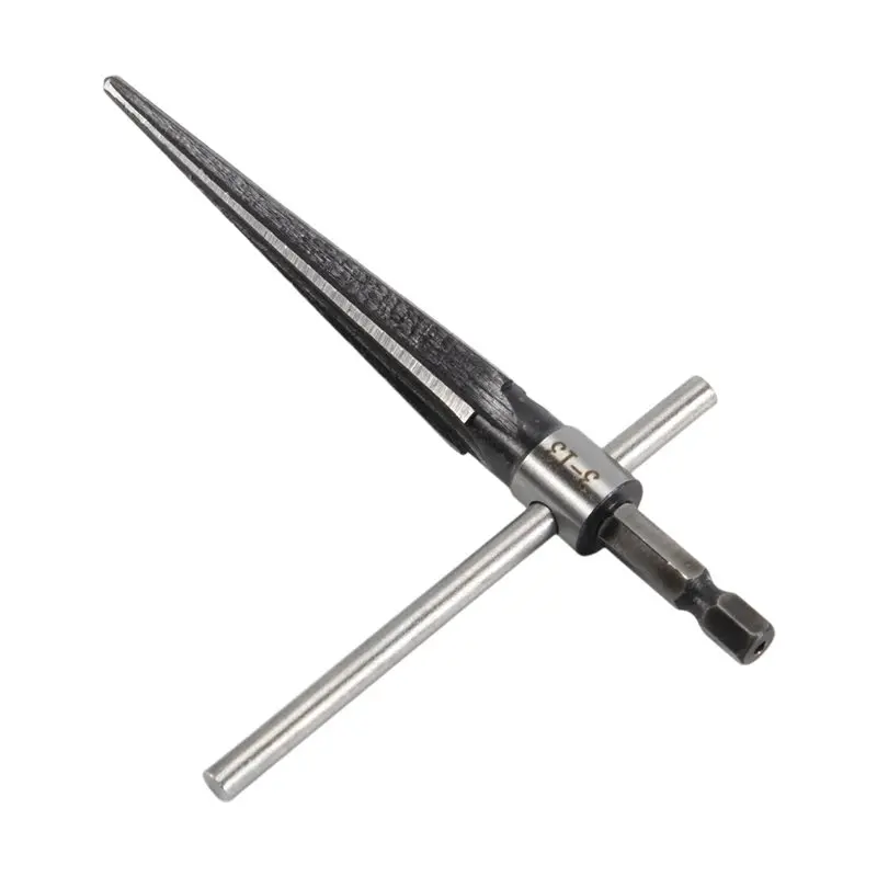 

[ABFI!】 Taper Reamer 3-13Mm Hex Shank Reamer Fluted Hand Held Steel Bridge Pin Hole Chamfer Woodworking Cutting Tool Core Drill