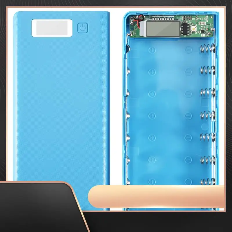 

N34R-DIY 8X18650 Портативный аккумулятор Power Bank Чехол ЖК-дисплей Dual USB Power Bank Box KIT Power Bank 18650 (без батареи)