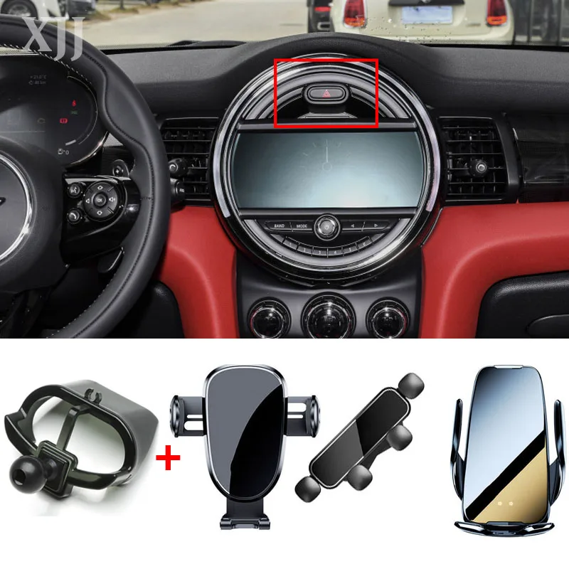 

For BMW MINI F55 F56 F54 F60 F57 R60 2023 2022 2021 2018 2024 Car Navigation Air Outlet Phone Holder Bracket Wireless Charger