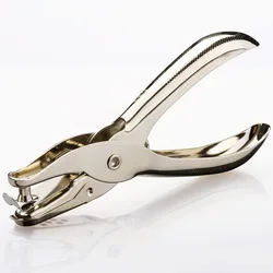 Hand Held Metal Single Hole Punch Stationery Round Hole Diameter 6mm 3mm for Loose-leaf A4 paper Single Hole Punch Tool Supplies