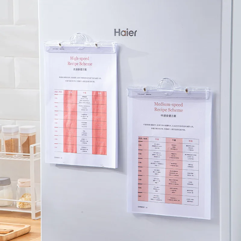 Magnetic Acrylic Clip for Whiteboard Blackboard A4 Paper File Test Paper Holder Office School Supplies