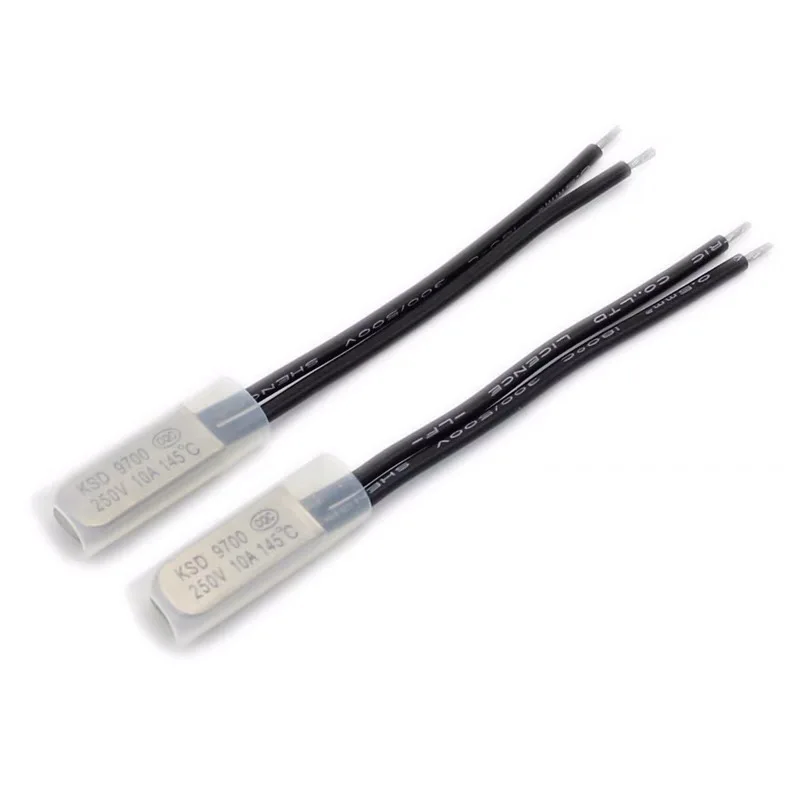 KSD9700 40/50/70/80/95/125C-150 degrees 10A 250V Metal Chip Temperature Switch Normally Closed Thermostat Temperature Protection