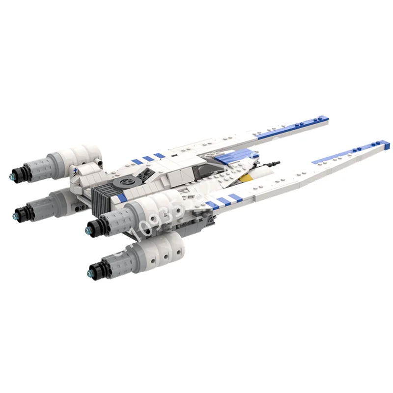

916 шт. MOC Andor's White U Wing Star Battle Строительные блоки Космическая воображение Рождественская игрушка Подарок Конструкция креатив