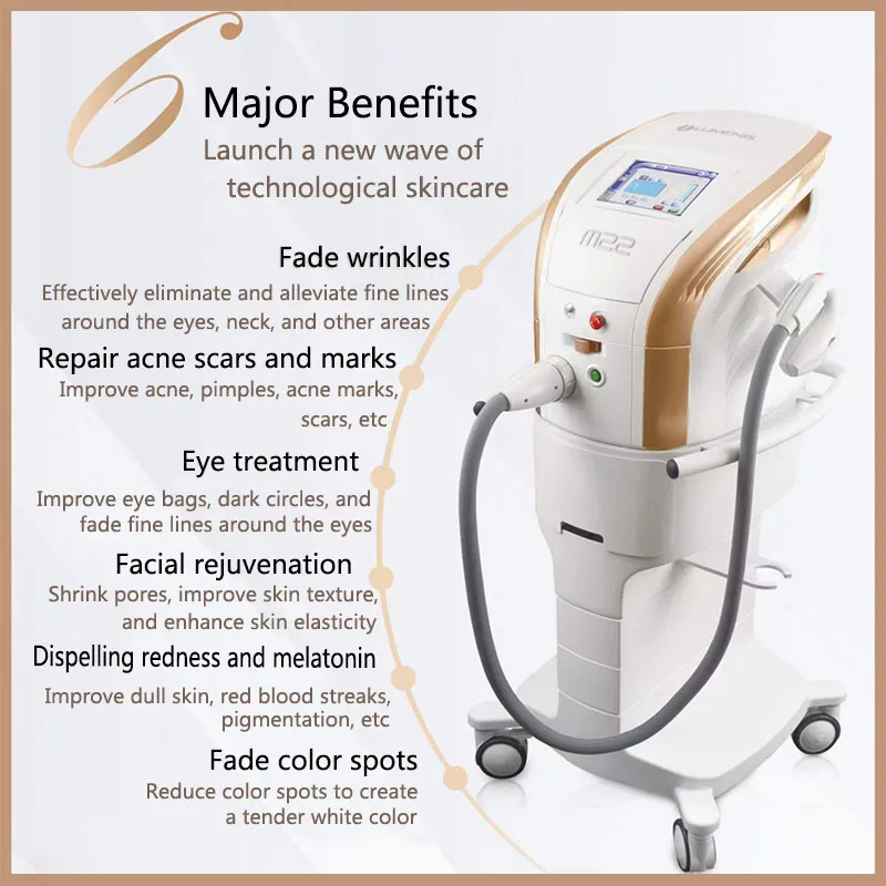 M22 IPL Aesthetic OPT E-Light Hair Removal Machine Acne Treatment Vascular Removal MultiApplication Skin Rejuvenation