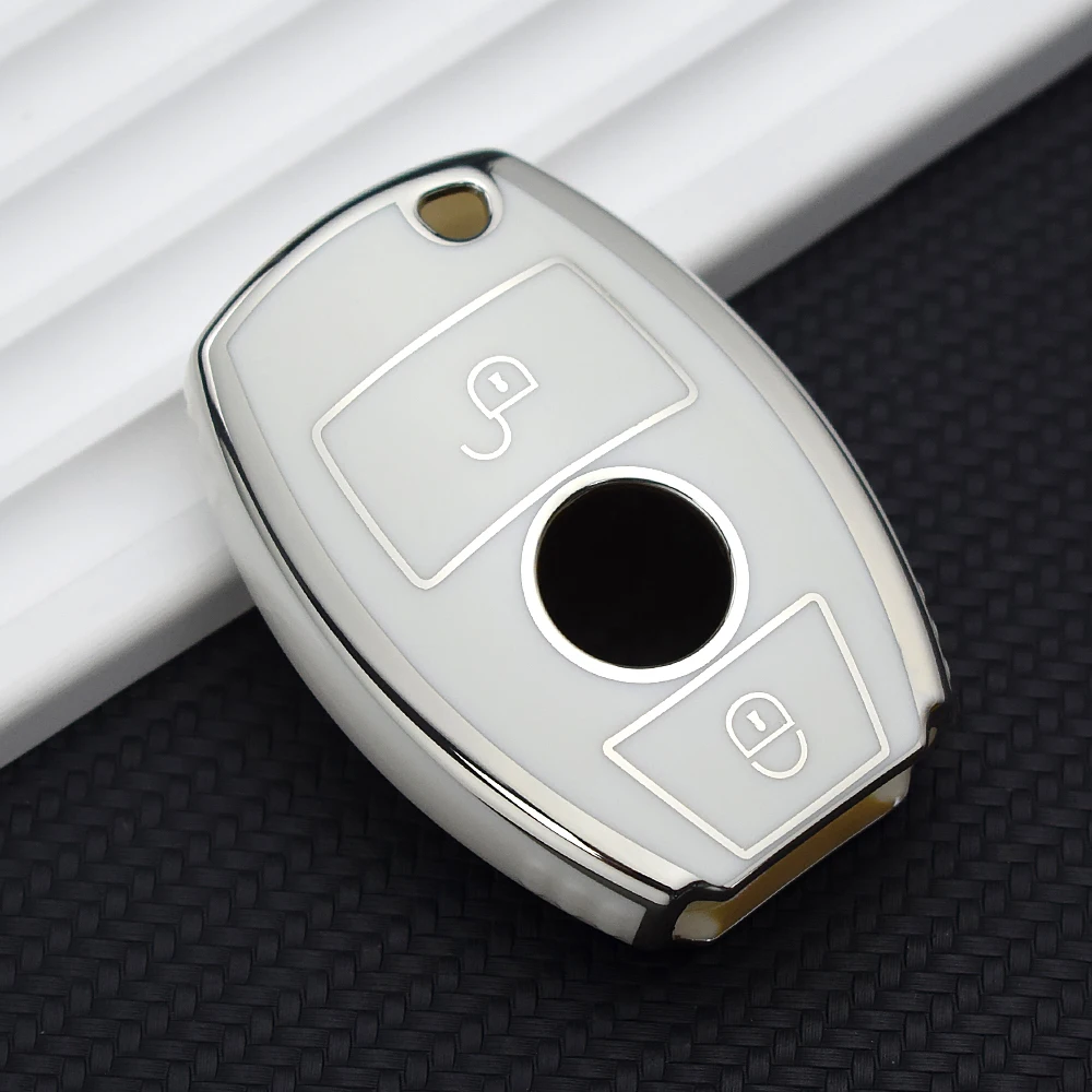 2 3 Buttons Car Key Case Cover for Mercedes Benz W211 W204 A B R G Class GLK GLA GLC GLR W210 W176 W202 W463 Shell Accessories