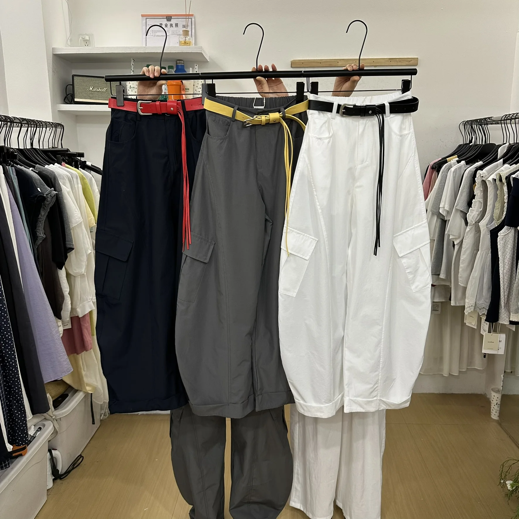 

Корейские повседневные брюки-кюлоты с широкими штанинами в стиле кэжуал, новинка ранней осени, модные, универсальные, стройнящие, для девушек