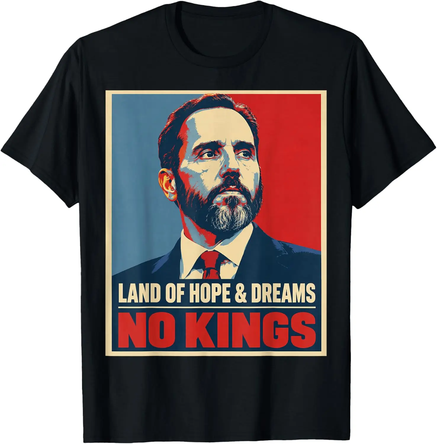 Jack Smith Land Of Hope And Dreams No Kings T-Shirt Breathable, heavyweight pure cotton short-sleeve top—stylish, plus-size, and suitable for year-round wear with a sporty, casual vibe