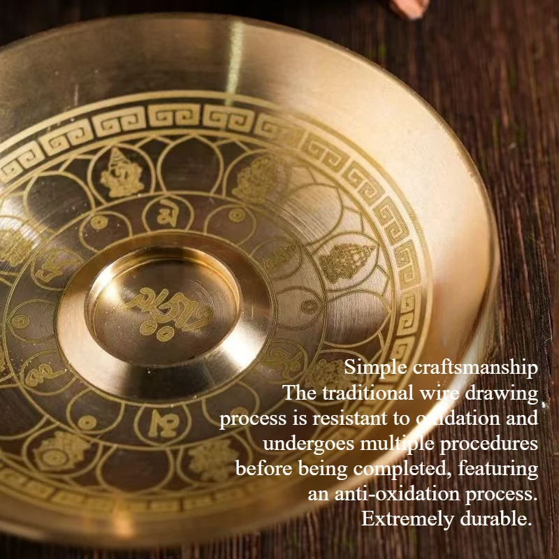Brass Incense Holder Shelf Tray Multifunctional Incense Coil Base Collecting Dust Ornaments Household Buddhist Worship Office